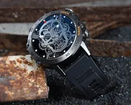 Смарт-годинник LEMFO K52 силіконовий ремінець Black Black (16360) - мініатюра 6