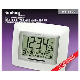 Годинник настінний Technoline WS8100 White/Silver (WS8100), Білий - мініатюра 4