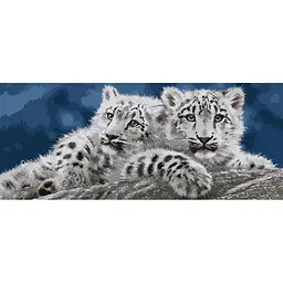 Набір для розпису по номерах Strateg Сім’я леопардів 50 x 25 см WW027