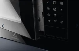Мікрохвильова піч Electrolux вбудована 25л електронне керування 900Вт гриль дисплей чорний+нерж - мініатюра 3