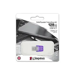 Накопичувач 128GB USB 3.2 Type-A Gen1 + Type-C DT microDuo 3C R200MB/s Kingston teh0013399 - мініатюра 7