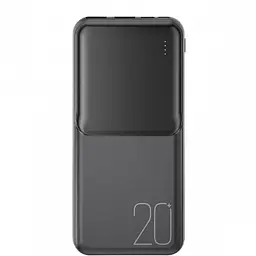 Повербанк чорний, зовнішній акумулятор, Power bank ХО РR252 20000 mAh 2xUSB-A