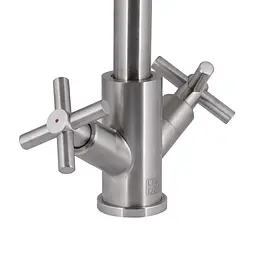 Змішувач для кухні Lidz Wind 161F двовентильний LDWIN161FNKS46098 Nickel - мініатюра 3