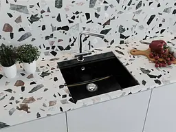 Кухонна мийка Miraggio LAGOON 540 black (0002244) Граніт, Під стільницю/Врізна, Чорний - мініатюра 7