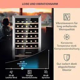Винний холодильник Klarstein Vinamour 32 Uno (10041393) - мініатюра 4