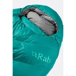 Спальник Rab Alpine 400 Wmns Atlantis Regular L лівий Turquoise (1033-RB QSD-28-ATL-REG-LZ) - мініатюра 3