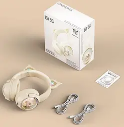 Навушники Bluetooth Onikuma B5 Off-White - мініатюра 5