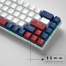 Ігрова механічна дротова клавіатура MageGee MK-Box / 60% /68 клавіш / Red Switch / Blue - мініатюра 5