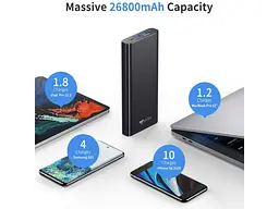 Зовнішній акумулятор (павербанк) Voltero 26800mAh S25 PD/100W QC/3.0/18W USB-C, USB-Ax2 (8720828063101, 6090525828894) - мініатюра 7