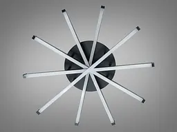 Стильна чорна LED люстра Diasha SX813/5BK 70W до 16 м2 у сучасному стилі - мініатюра 5