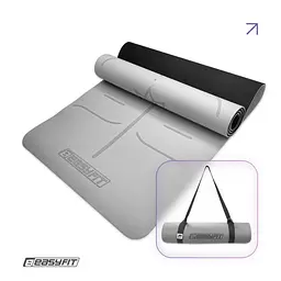 Килимок для йоги та фітнесу EasyFit Polarity stone з ремнем