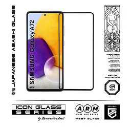 Захисне скло для Samsung Galaxy A72 (A725), Icon, 2.5D загартоване скло, повне проклеювання, глянсове, удароміцне, з олеофобним покриттям, сумісне з чохлами, міцність 9H, проста установка, ArmorStandart (ARM58088) - мініатюра 2