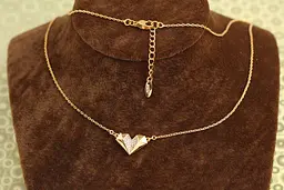 Набір Xuping Jewelry Серце оригамі 47 см золотистий