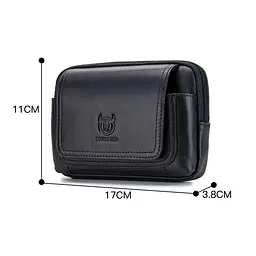 Чоловіча шкіряна поясна сумка BULL 11×16×3 см nsa0001232 - мініатюра 2