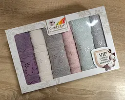 Набір кухонних турецьких рушників із 6 штук Cestepe Vip Cotton Beril 30х50 - мініатюра 3