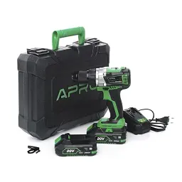 Дриль-шуруповерт безщітковий Apro 20DB 2 Ah 20 В 2 АКБ ЗП + кейс 30412 - мініатюра 3