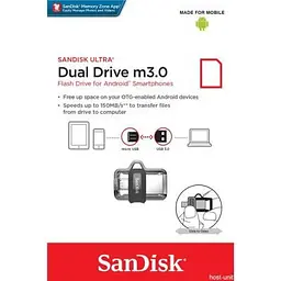 USB флеш накопичувач SanDisk 64GB Ultra Dual Black USB 3.0 OTG (SDDD3-064G-G46) - мініатюра 7