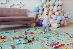 Дитячий двосторонній складаний килимок Poppet Транспорт і Зоопілоти, 200х180 см (PP005-200) - мініатюра 9