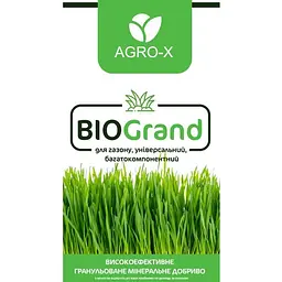 Гранульоване мінеральне добриво Agro-x BIOGrand БІОГранд для газону універсальний багатокомпонентний 1 кг (47936) - мініатюра 2