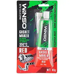 Герметик силіконовий Winso GASKET MAKER RED високотемпературний +350⁰С червоний 85г 310200 - мініатюра 2