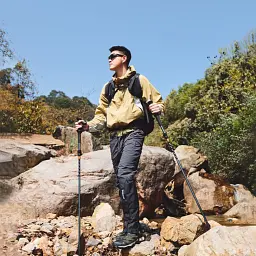 Трекінгова палиця Naturehike CNK2450DS013, 115-135 см, чорна - мініатюра 2