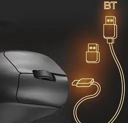Bluetooth миша GamePro Genesis Avenger Wireless/Bluetooth/USB Black (GM096B) UA - мініатюра 6