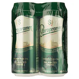 Набір пива Staropramen, світле, 4,2%, з/б, 1,92 л (4 шт. по 0,5 л) - мініатюра 3
