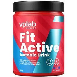 Ізотонічний напій VPLab FitActive Isotonic Drink Blue Raspberry 500 г