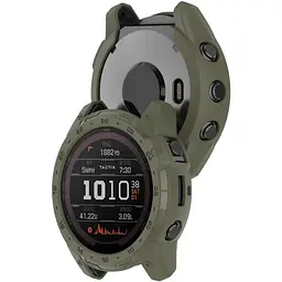 Чохол-бампер DK для Garmin Tactix 7 Силікон Outlines (015830) (green) - мініатюра 2