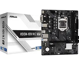 Материнська плата AsRock H510M-HDV/M.2 SE (H510M-HDV/M.2 SE) (Socket 1200, Intel H510, Micro-ATX) - мініатюра 5