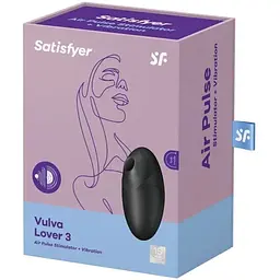 Вакуумний стимулятор Satisfyer Vulva Lover 3 Black - мініатюра 4