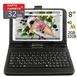 Планшет-телефон Hoozo MTPad8LTE 2/32 Pink + Чохол-клавіатура + Карта пам'яті 32Гб - мініатюра 2