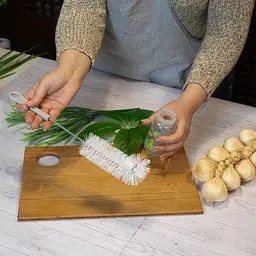Йоршик щітка для миття пляшок та пляшок з пластиковою ручкою 30.5 см, Kitchen Master Сірий 85840 - мініатюра 4