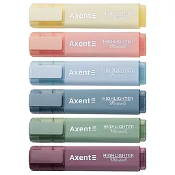 Упаковка маркерів Axent Highlighter 2537-A 1-5 мм клиноподібний morandi 24 шт. (2537-50-A) - мініатюра 2