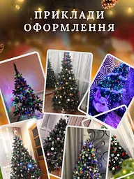 Штучна ялинка YaLINKA KS20 200 см — зелена з ефектом снігу, срібними шишками і перлинами - мініатюра 7