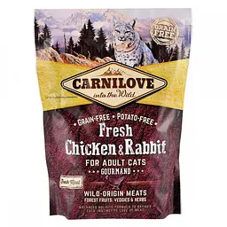 Сухий корм Carnilove Fresh Chicken & Rabbit Gourmand for Adult cats 0.4 кг Курка та кролик для дорослих кішок