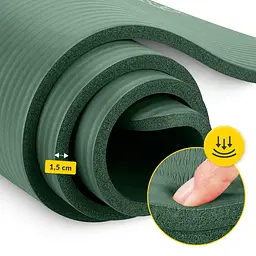 Килимок (мат) спортивний 4FIZJO NBR 180 x 60 x 1.5 см для йоги та фітнесу Navy Green (P-5905973406727) - мініатюра 4
