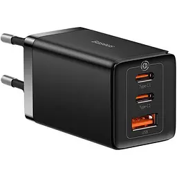 Мережевий зарядний пристрій Baseus GaN5 Pro Fast Charger 2C+U 65W + Cable USB-C Black (CCGP120201) [98870]