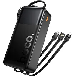 Портативний ЗП Power Bank Hoco J156B Founder 22.5W+PD20W with four cables 30000 mAh Black - мініатюра 5