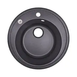 Кухонна мийка Lidz D510/200 BLA-03 (LIDZBLA03D510200), Чорний