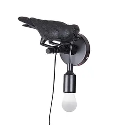Бра настінне птах Levistella 909VXL8055L BK, E27, 60W, чорний, для дому