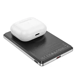 Зовнішній акумулятор Borofone BJ50 5000mAh 20W магнітний з функцією бездротової зарядки сірий - мініатюра 4