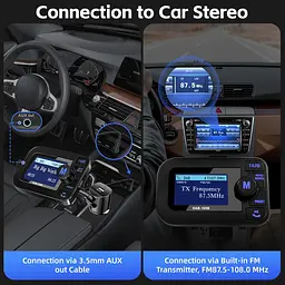 Автомобільний DAB+ Bluetooth адаптер DeepBetter з LCD дисплеєм, AUX і USB - мініатюра 6