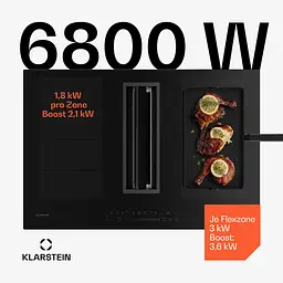 Варильна поверхня індукційна з витяжкою Klarstein Chef-Fusion DownAir (10045557) - мініатюра 5