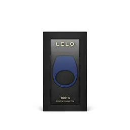 Ерекційне кільце з вібрацією LELO Tor 3, Blue - мініатюра 5