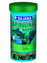 Корм для донних травоїдних риб в чіпсах Dajana SPIRULINA Wafers 250 мл/100 г