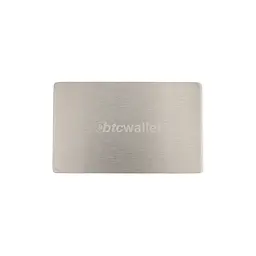 Металева пластина для зберігання сід-фрази Btcwallet Mini Plate 55×90 мм (1 шт)