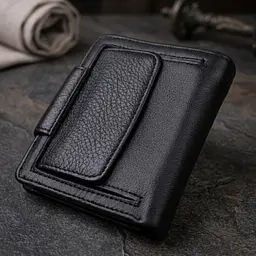 Надійний гаманець для жінок вертикального типу із натуральної шкіри ST Leather 22451 чорний - мініатюра 3