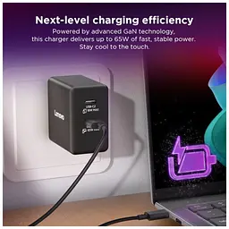 Блок живлення до ноутбуку Lenovo Dual USB-C 65W GaN Charger (40AW065BEU) - мініатюра 11