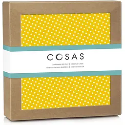 Наматрацник непромокаючий Cosas _DotsMustard 70х120 см гірчичний (WaterSheet_DotsMustard_120)
